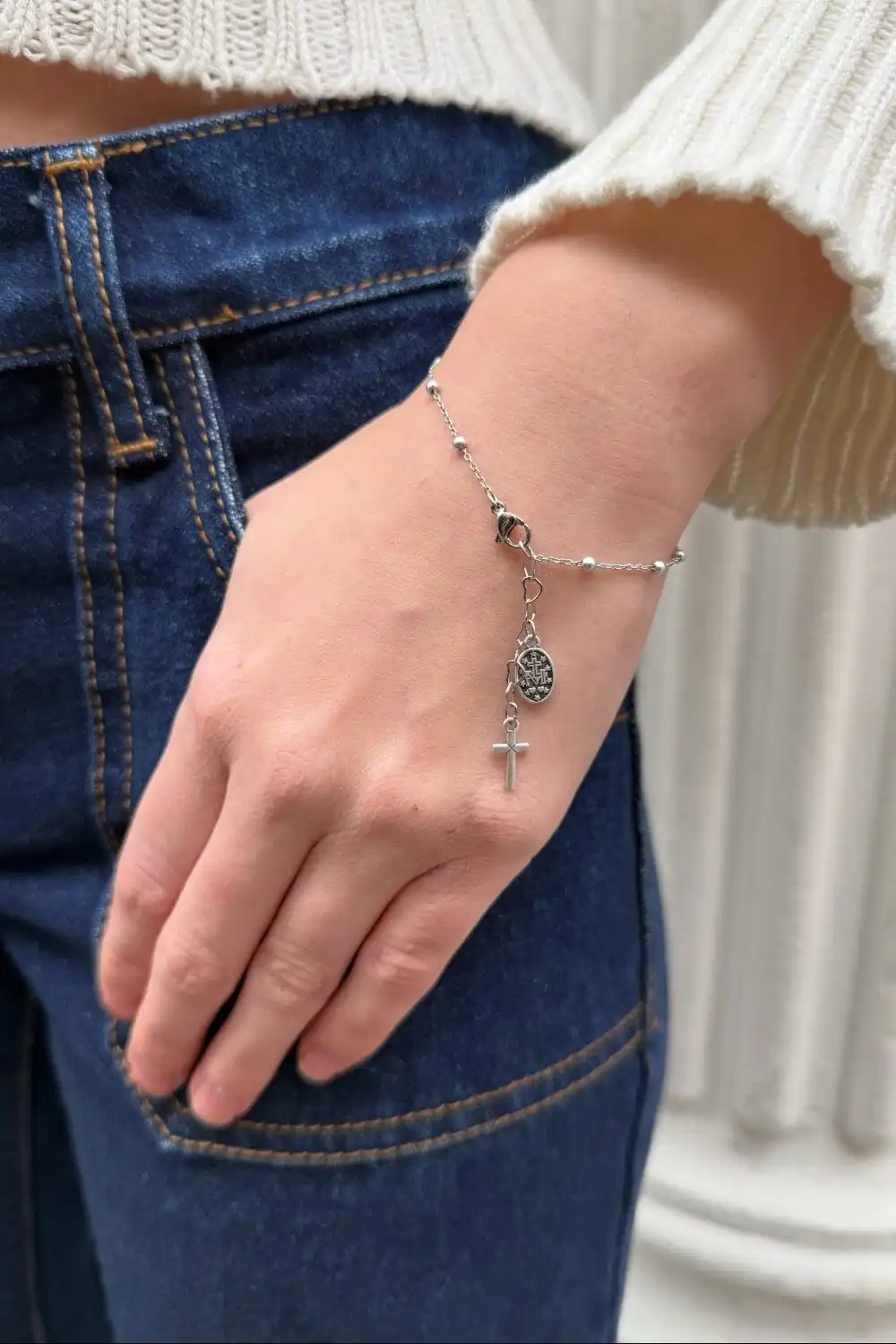 Delicate Medal Charm Bracelet