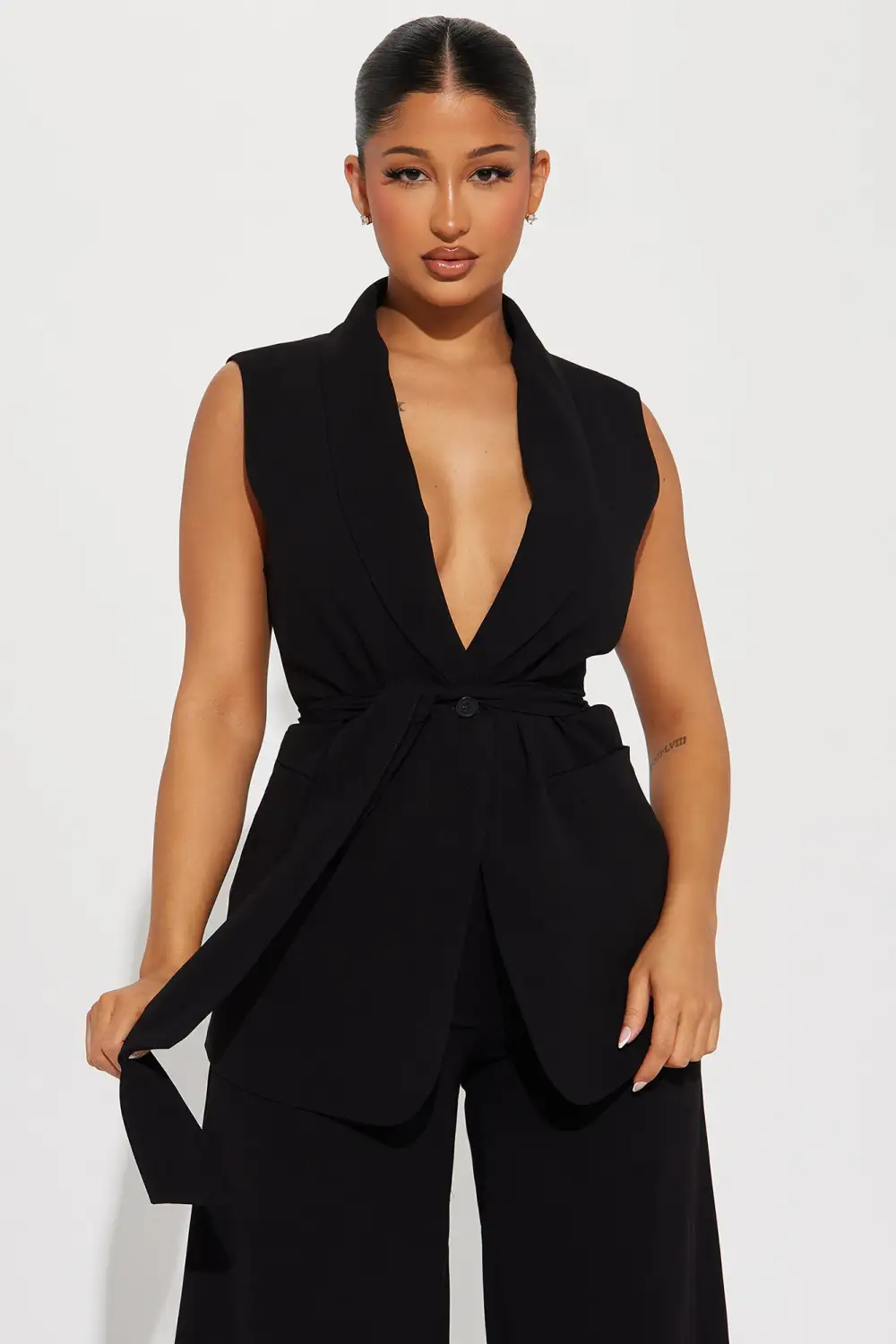 Never Met You Pant Set - Black