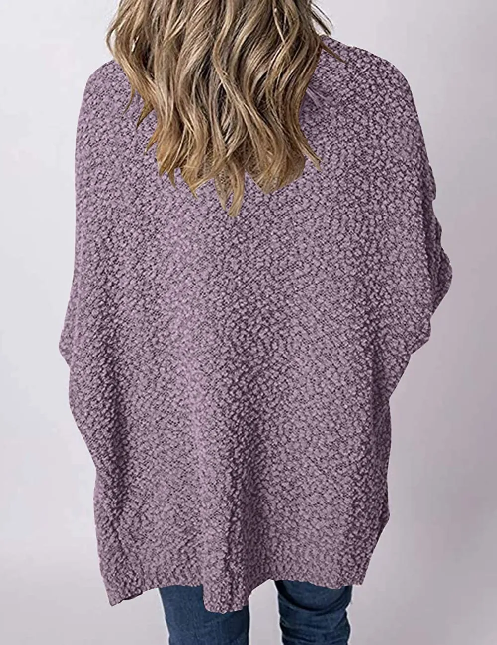 Women's Long Sleeve Soft Chunky Knit Sweater Open Front Cardigans Outwear Coat