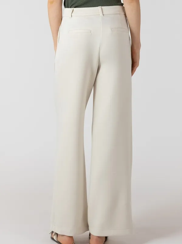 Wide Leg Knit Pull-On Trouser