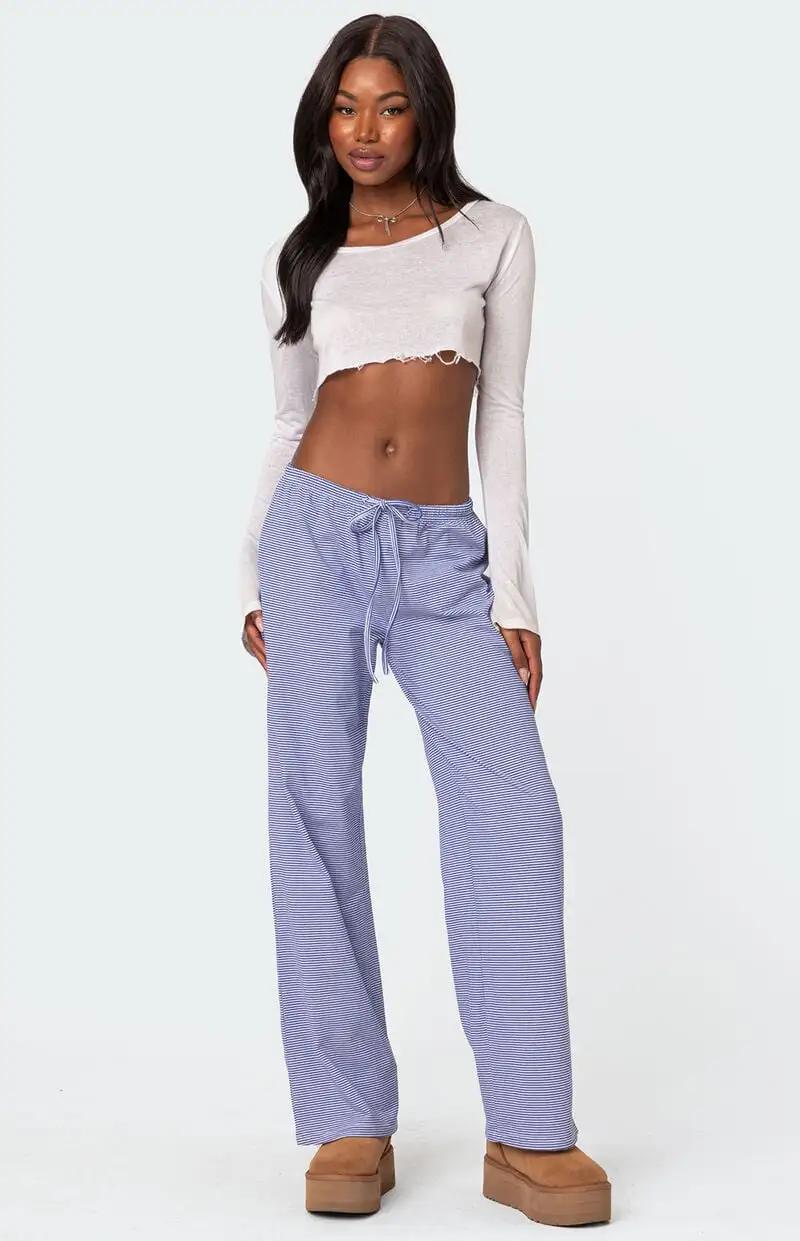 Edikted Olivia Striped Loose Fit Pants