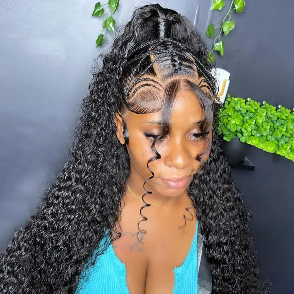 Sterly Water Wave Bundles With 13X6 Lace Frontal Human Hair Bundles With Frontal