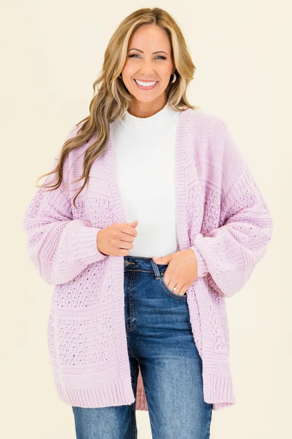Keepin' Cozy Cardigan, Lavender