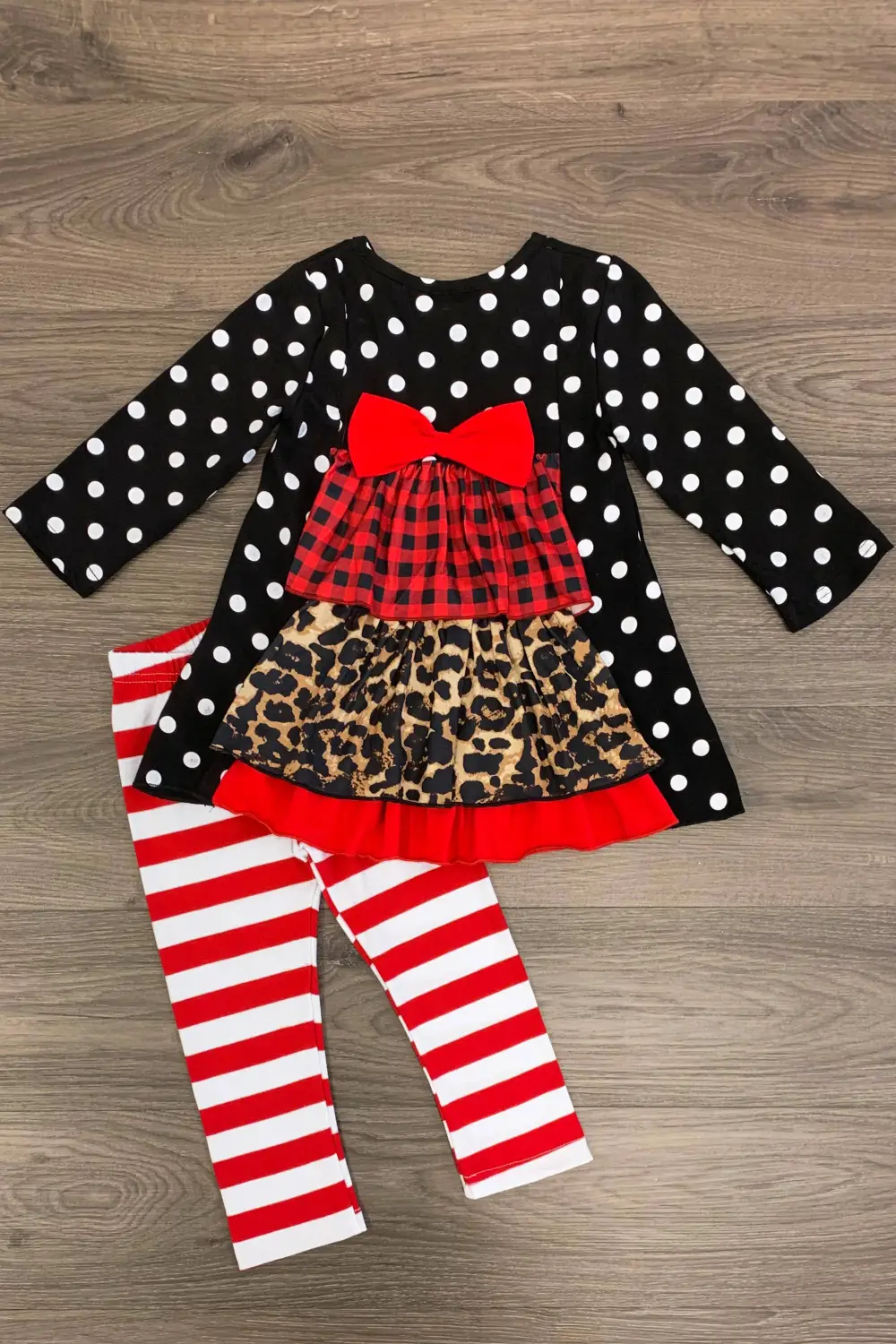 Santa Polka Dot Legging Set