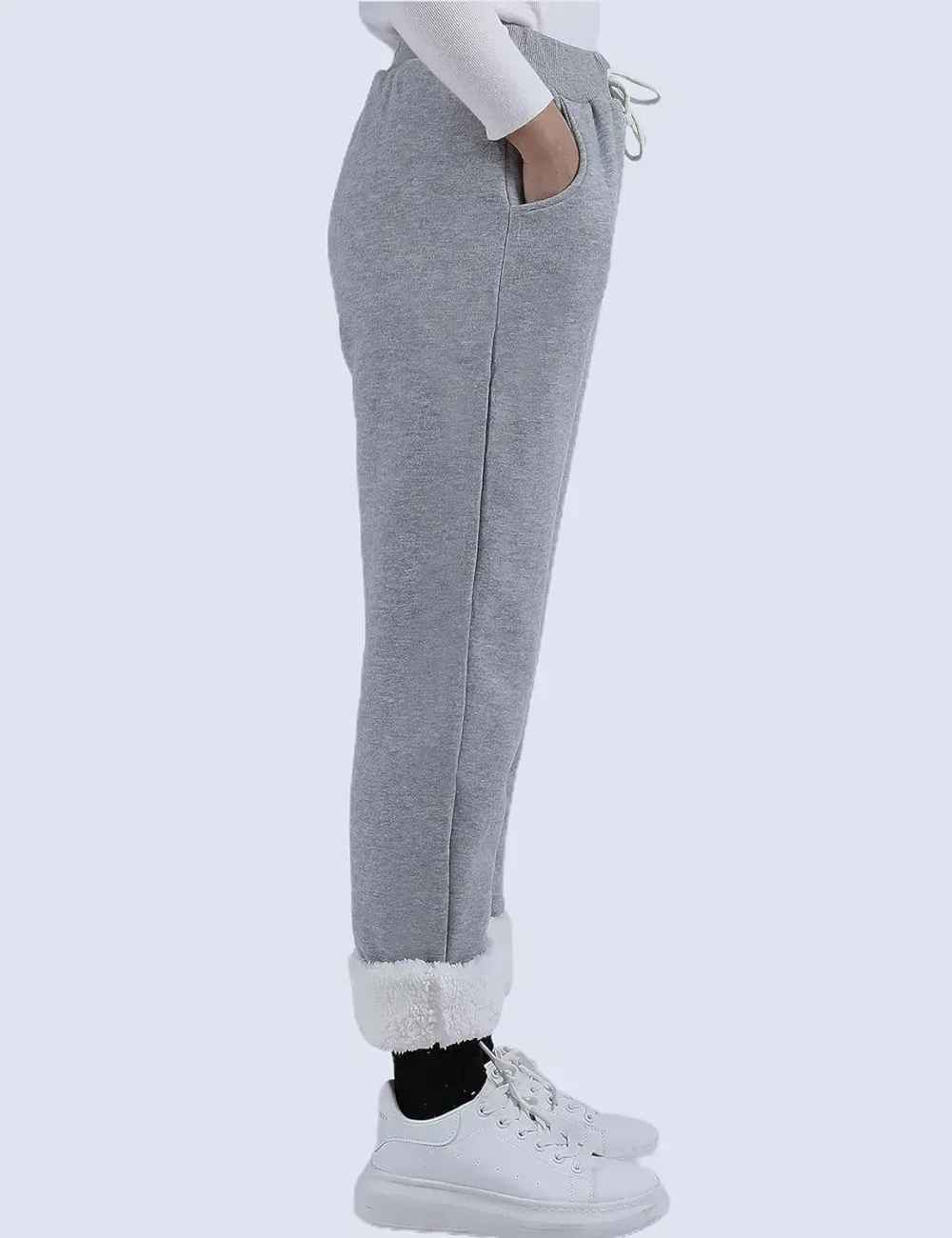 Women's Winter Warm Athletic Sweatpants Sherpa Lined Joggers Fleece Pants