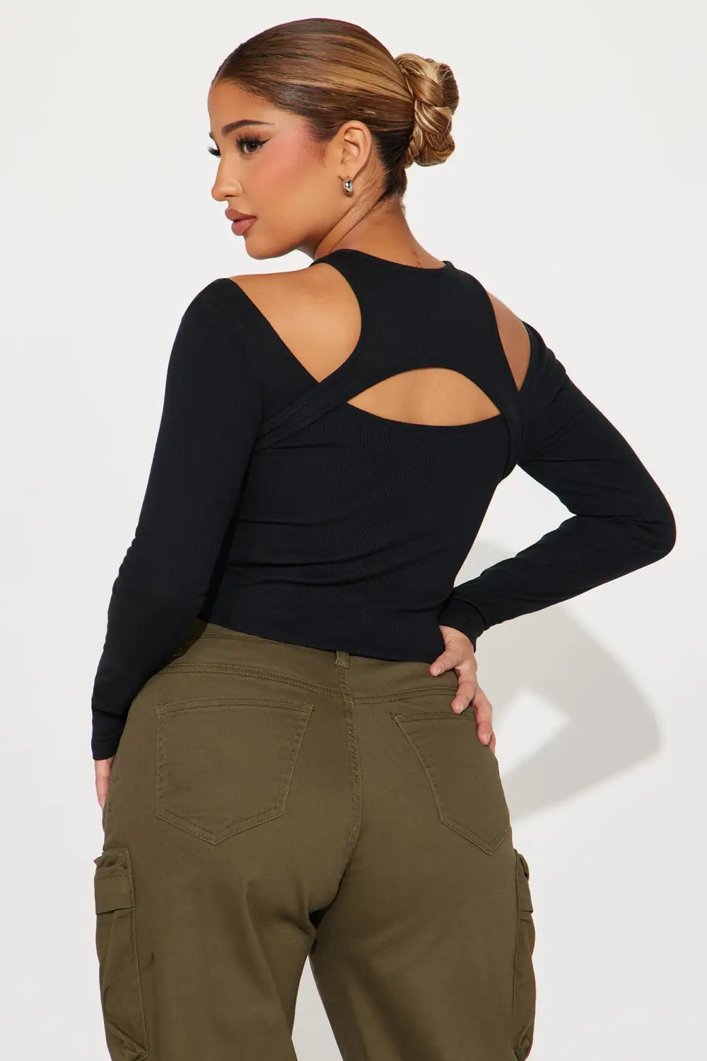 Chloe Cut Out Top - Black