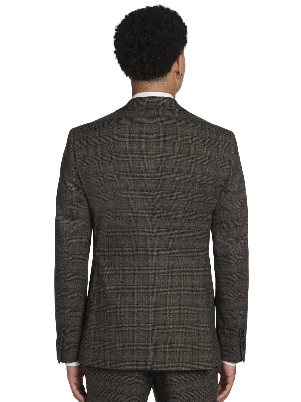 Paisley &Amp; Gray Slim Fit Plaid Suit Jacket