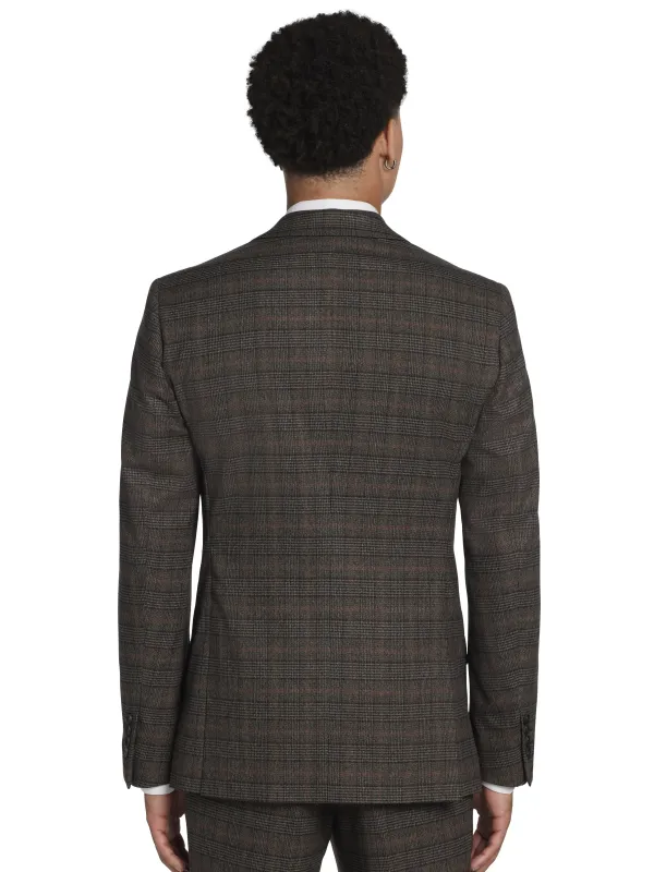 Paisley &Amp; Gray Slim Fit Plaid Suit Jacket