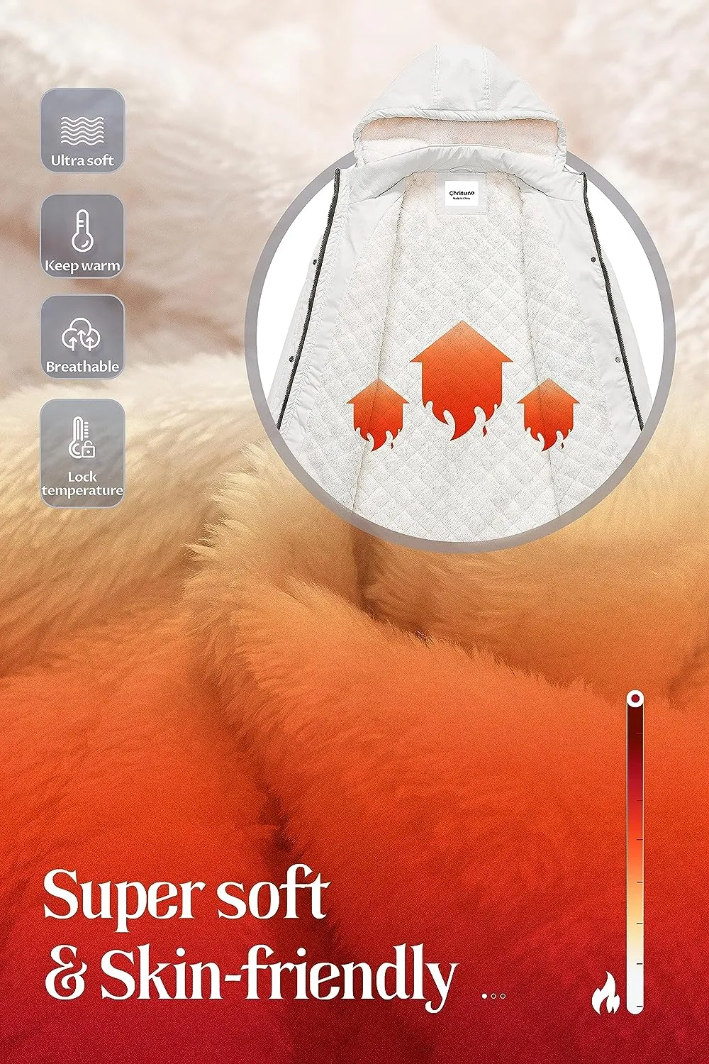 Women's Mid-Length Parka Winter Outerwear Jacket Soft Fleece Warm Snow Coat