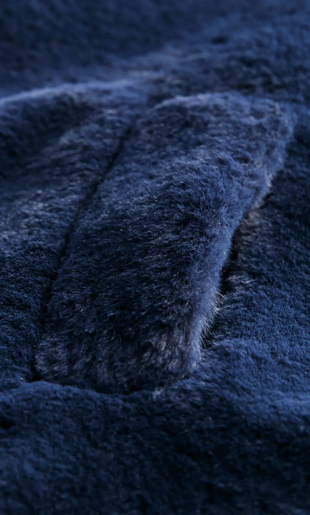 Evans Navy Blue Faux Fur Gilet