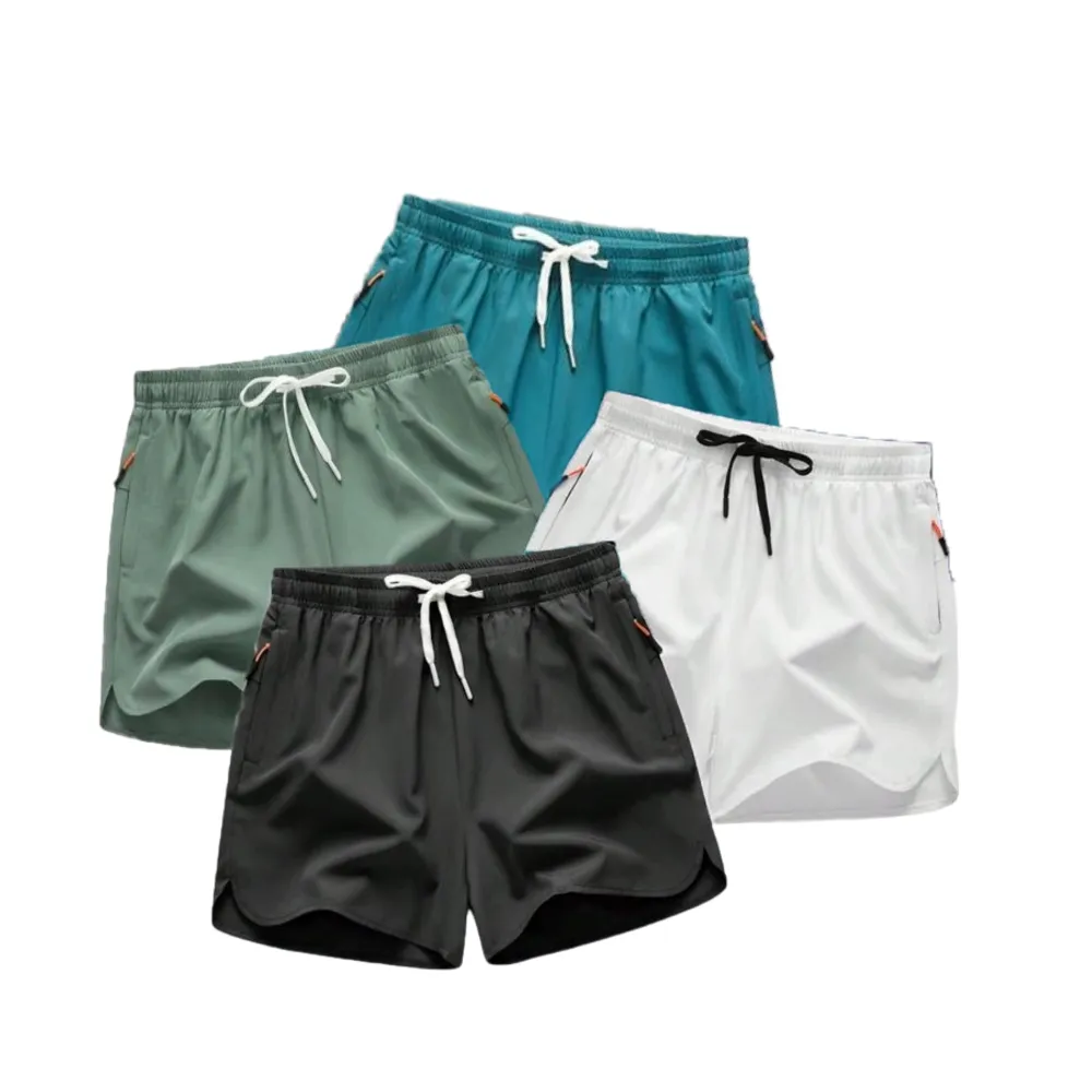 Men's Drawstring Zipper Pocket Shorts