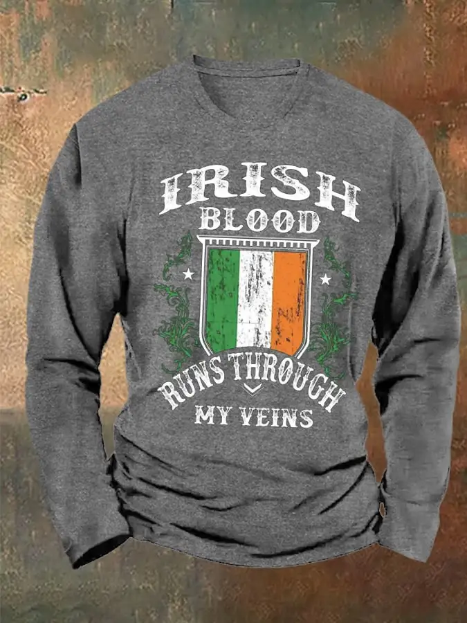 Men's Vintage St. Patrick's Day Long Sleeve T-Shirt