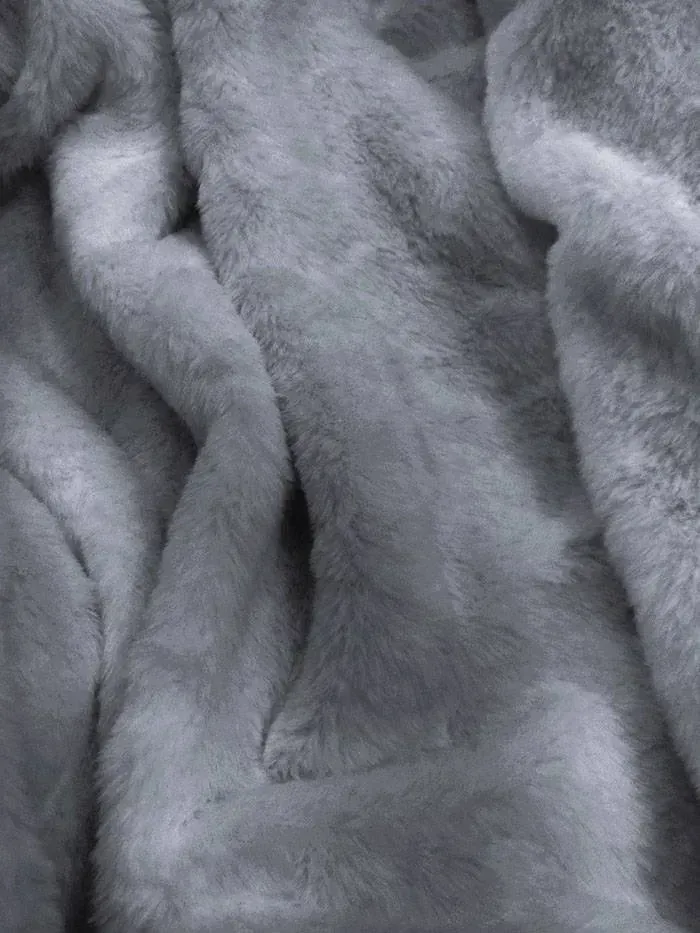 Short denim jacket with fur A