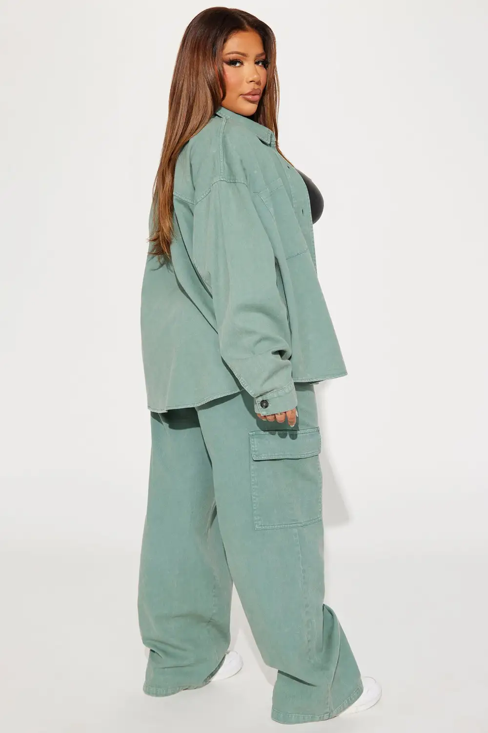 Hot Demand Denim Set - Green
