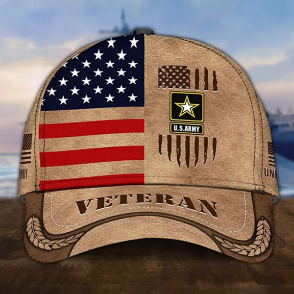 Unisex Casual Independence Day Us Army Print Cap