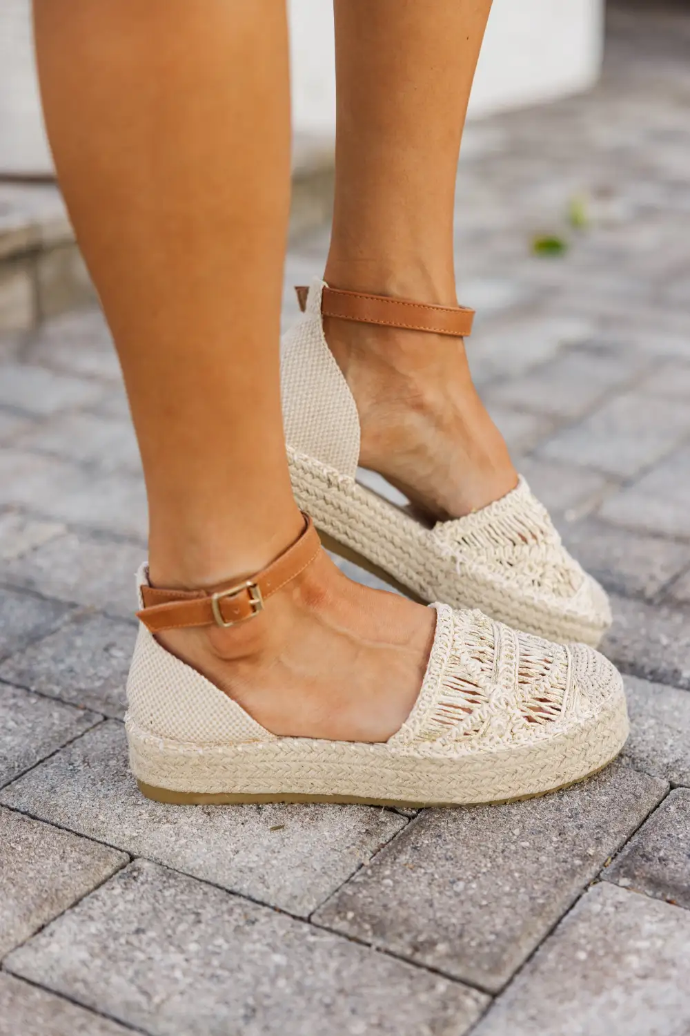 Solstice Nude Brown Espadrille Flat