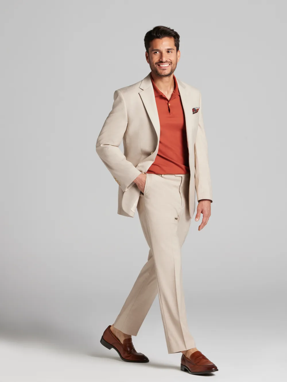 Pronto Uomo Modern Fit Sharkskin Suit Jacket