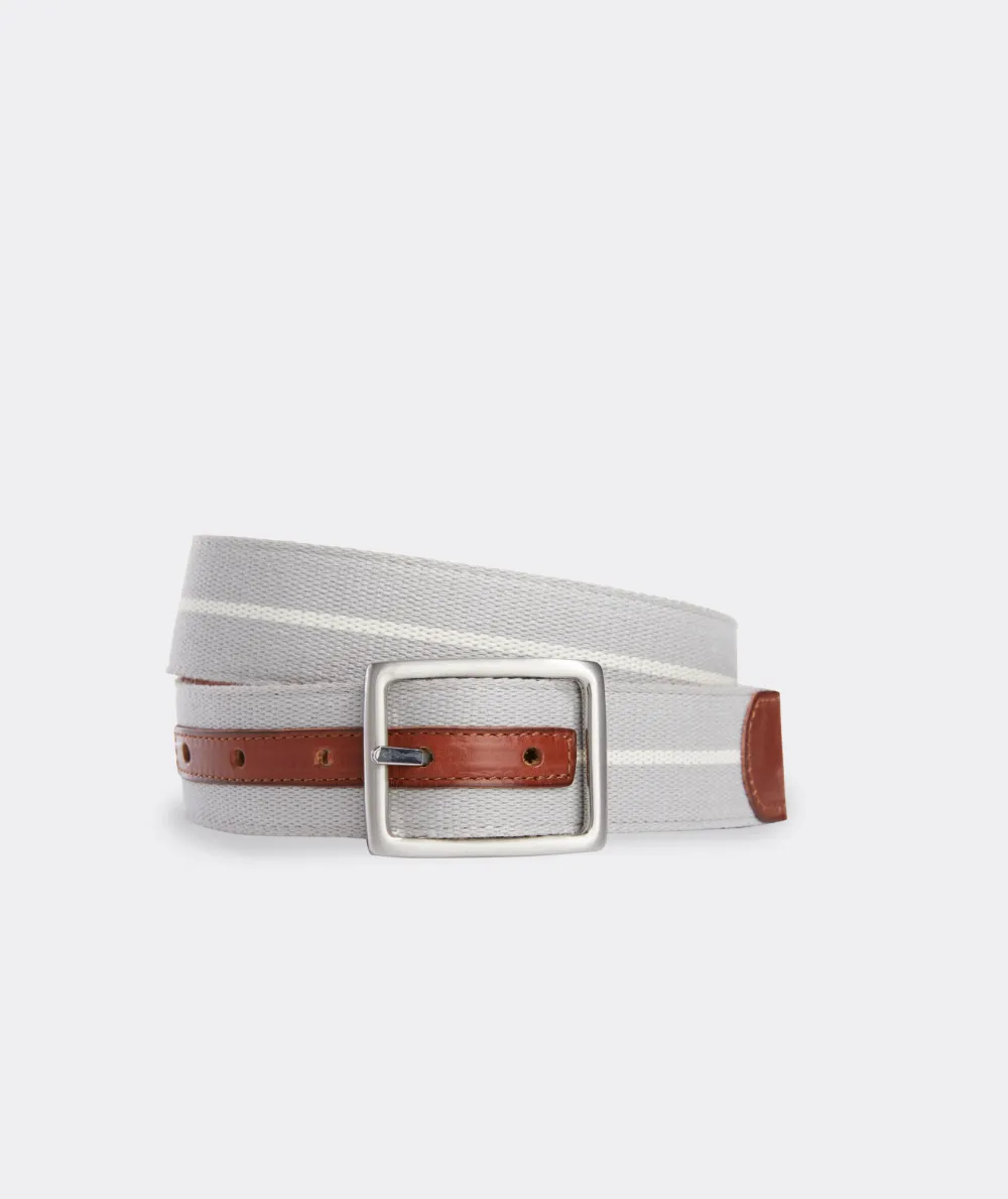 Leather & Webbing Reversible Belt