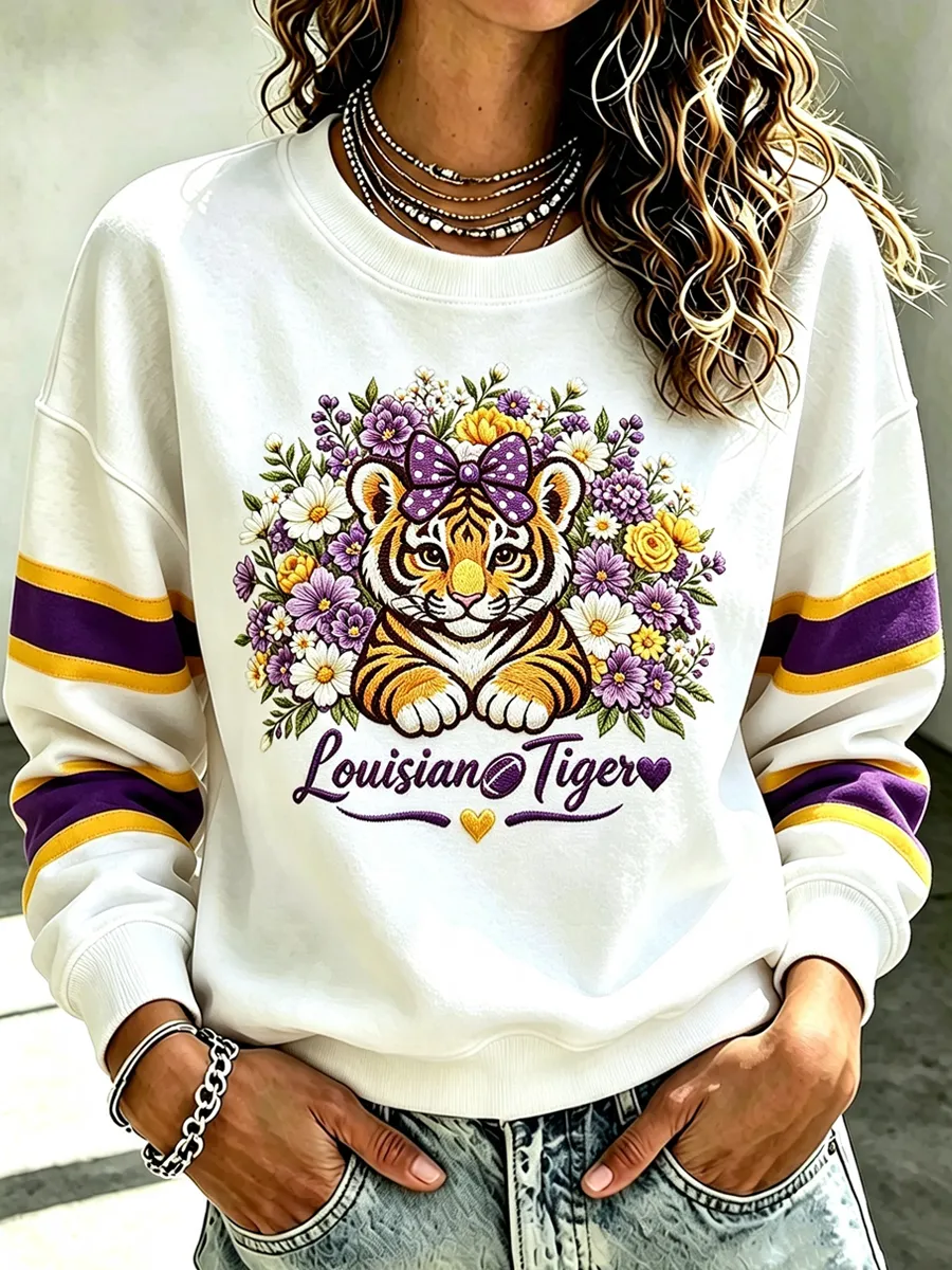Women'S Retro Rugby Round Neck Sports Shirt