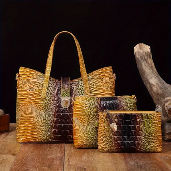 3pcs Gradient Color Purse Set