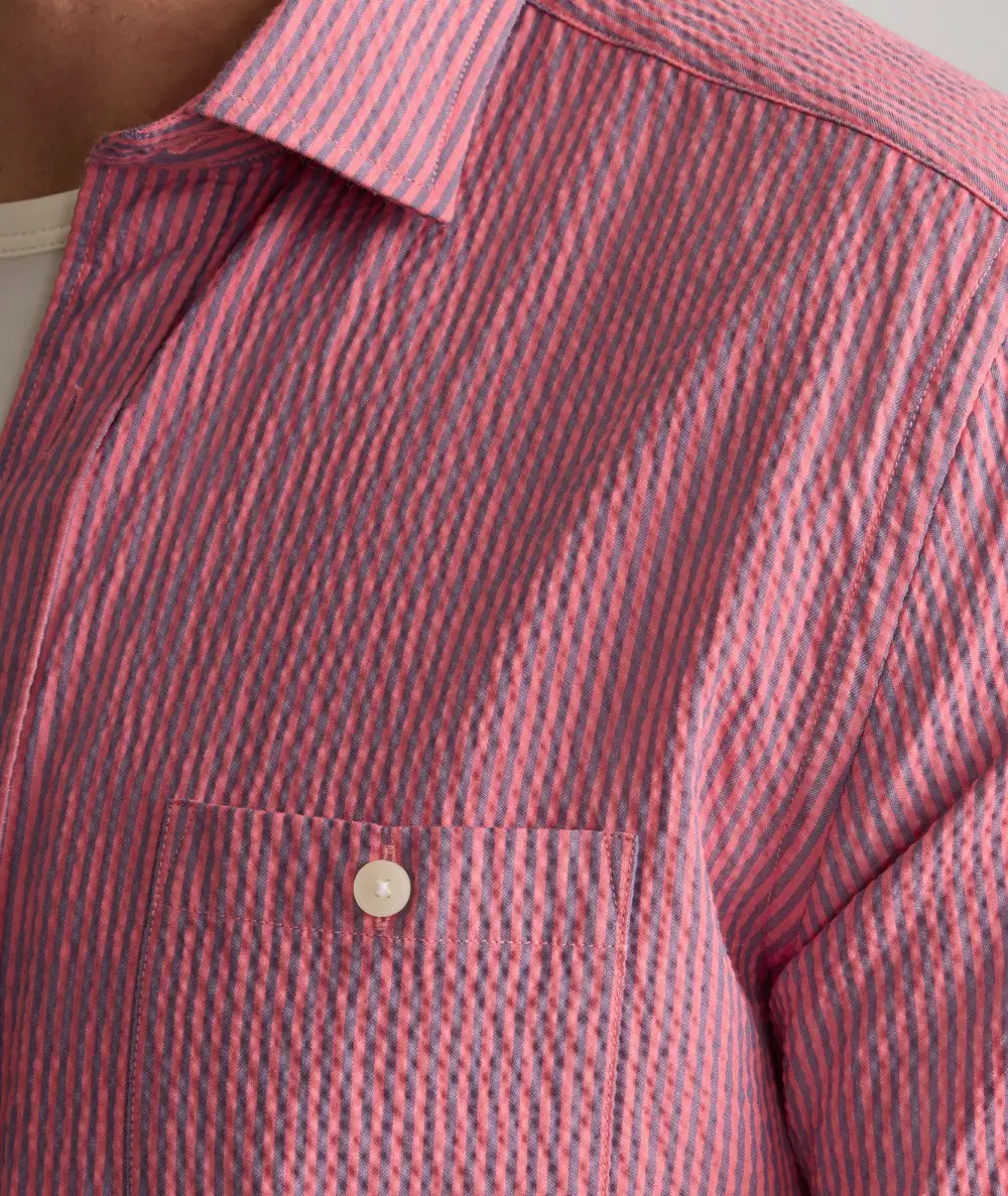 Performance Short-Sleeve Seersucker Shirt