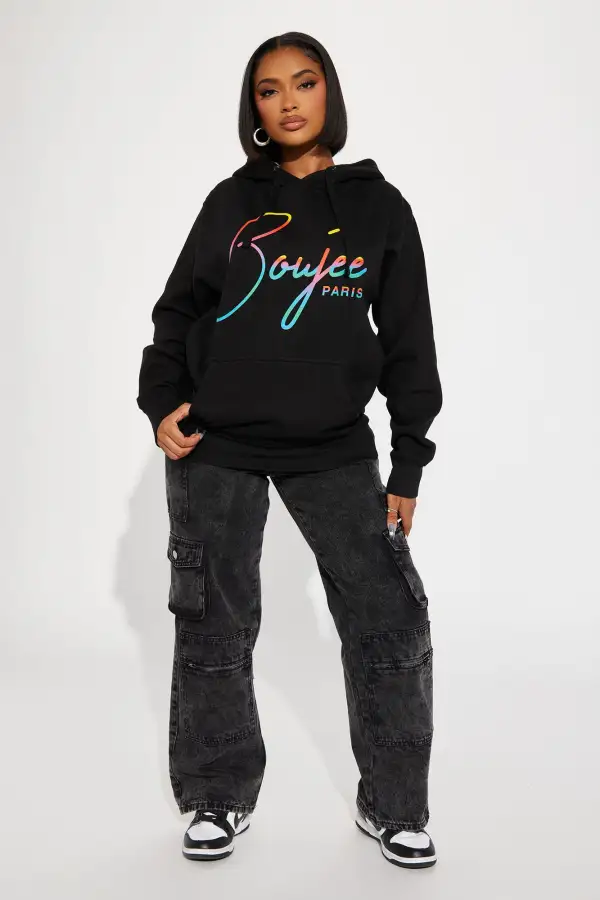 Boujee In Paris Hoodie - Black