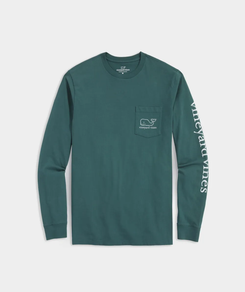 Vintage Whale Long-Sleeve Pocket Tee