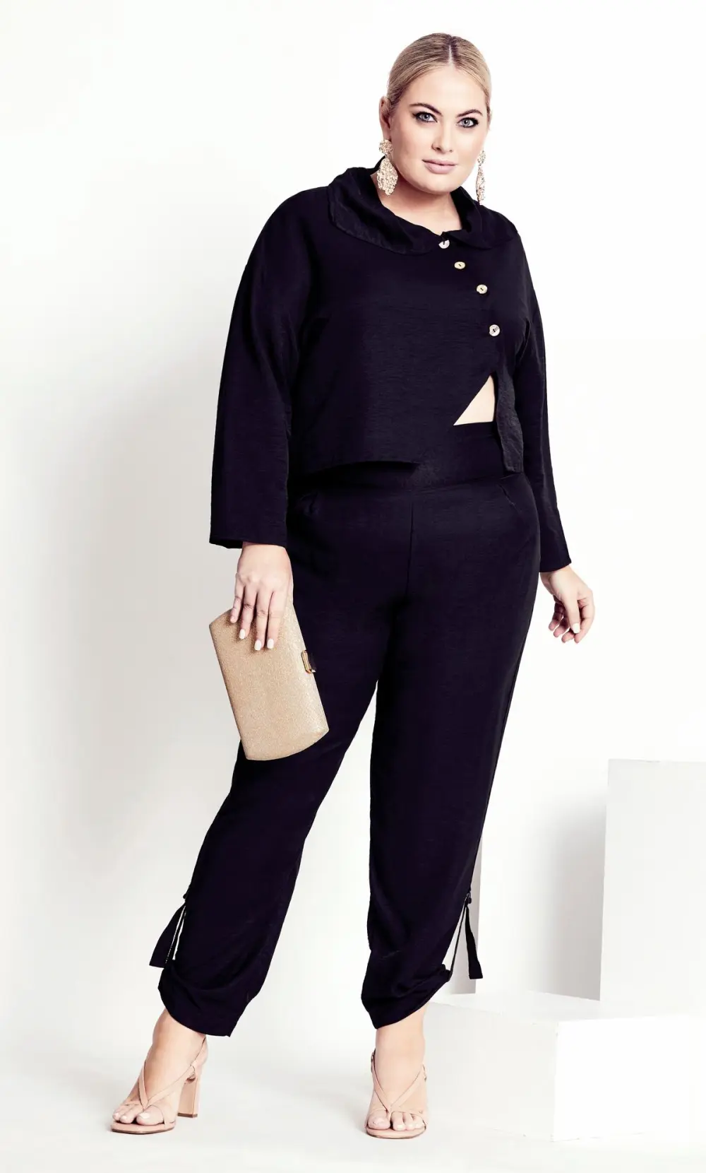 Evans Baptiste Black Cropped Jacket