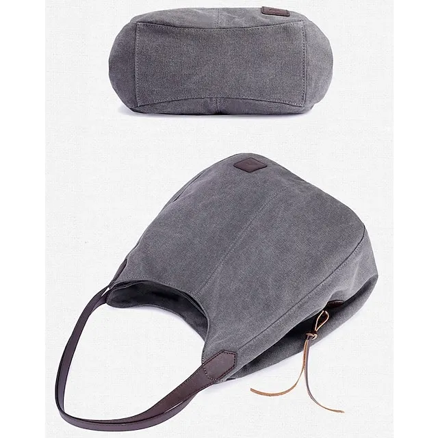 Women's Top Handle Bag Canvas PU Leather Daily Zipper Color Block Black Army Green Blue