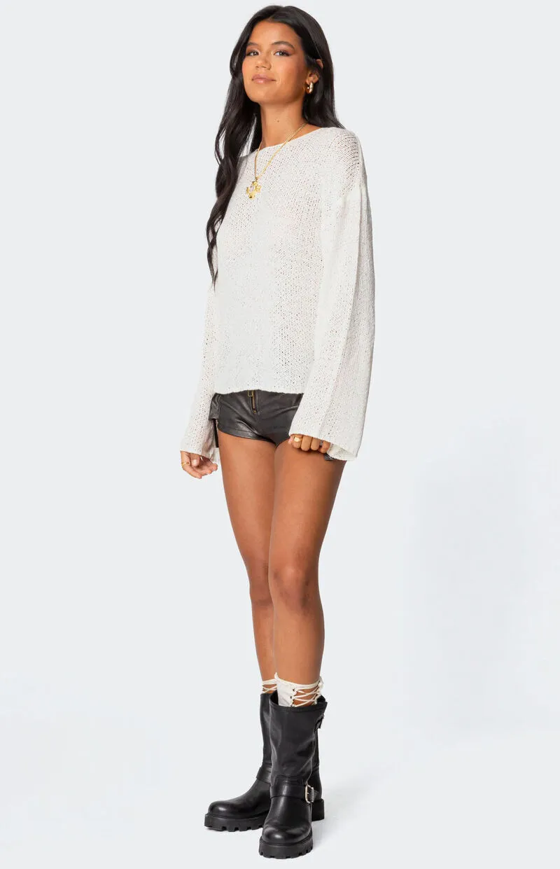Edikted Drop Shoulder Light Knit Sweater