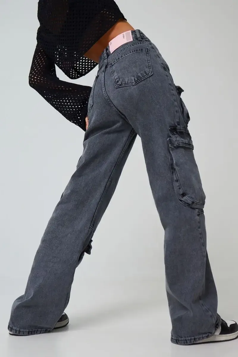 Cargo High Rise Flare Jeans