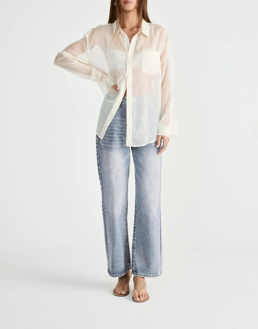 Fashionable Transparent Women's Shirt