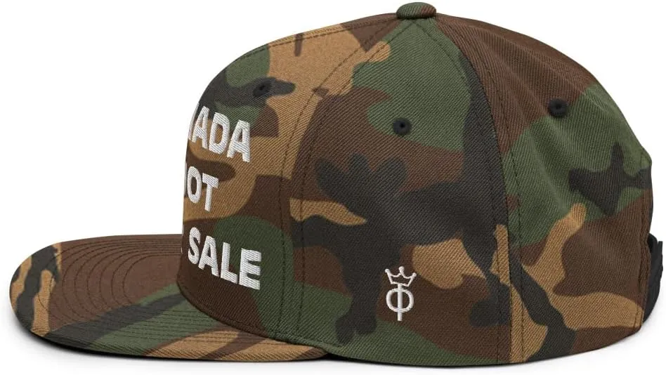 Canada is NOT for Sale Snapback Hat Bold Silence Sign