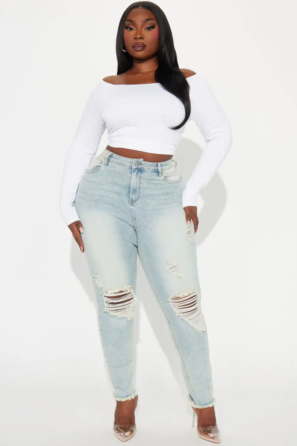 Sofie Soft Compression Stretch Skinny Jeans - Light Wash