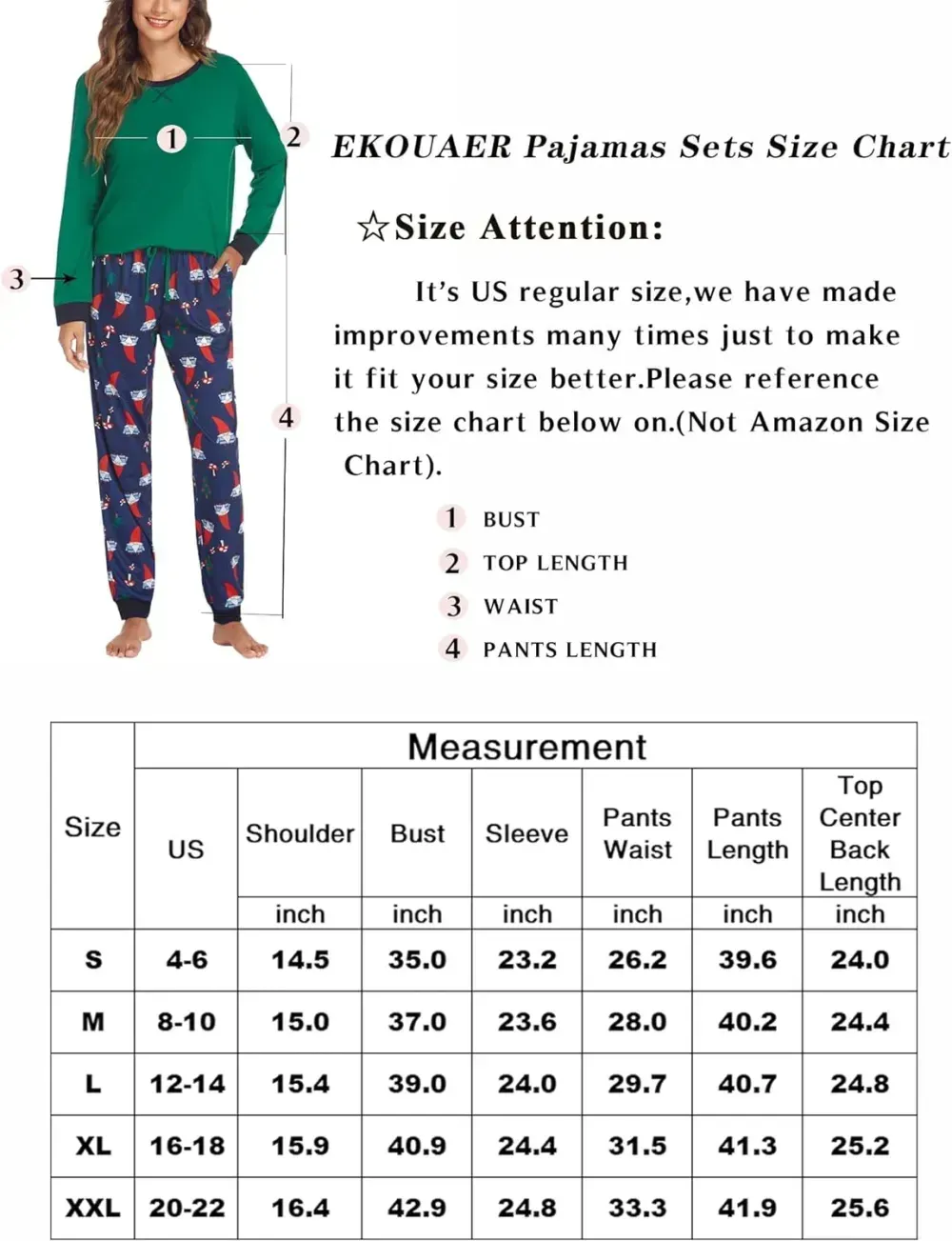 Women's Pajamas Sets Long Sleeve with Plaid Pants Soft Sleepwear O Neck 2 Piece Pjs Joggers Loung Set with Pockets