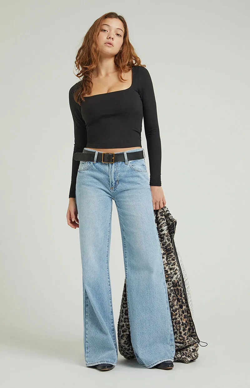 PacSun Lena Low Rise Super Baggy Jeans Light Indigo