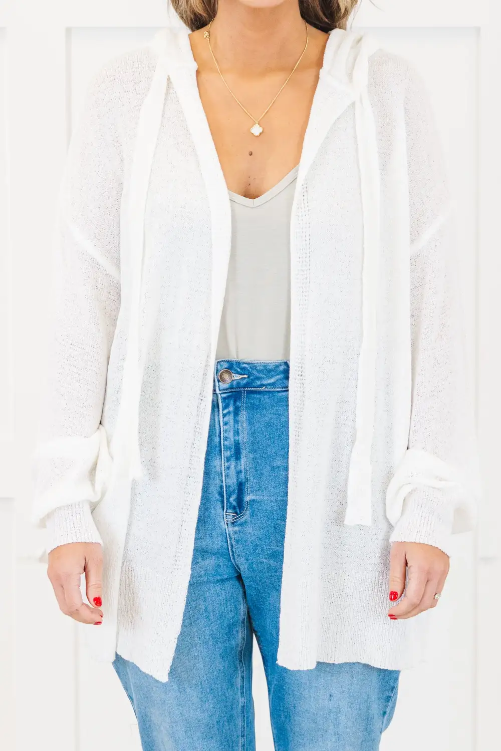 Chill With Me Cardigan, White