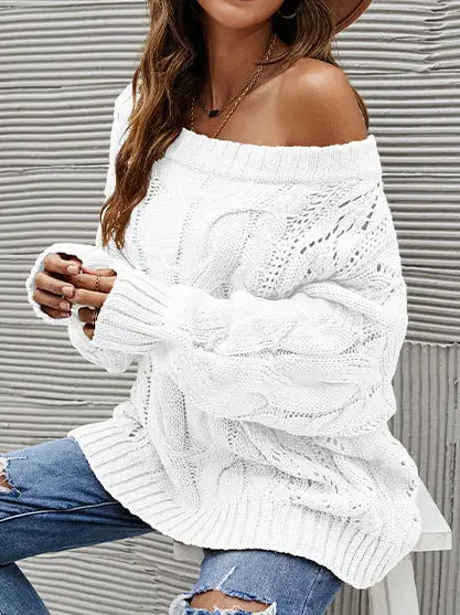 women's large size loose knitted sweater