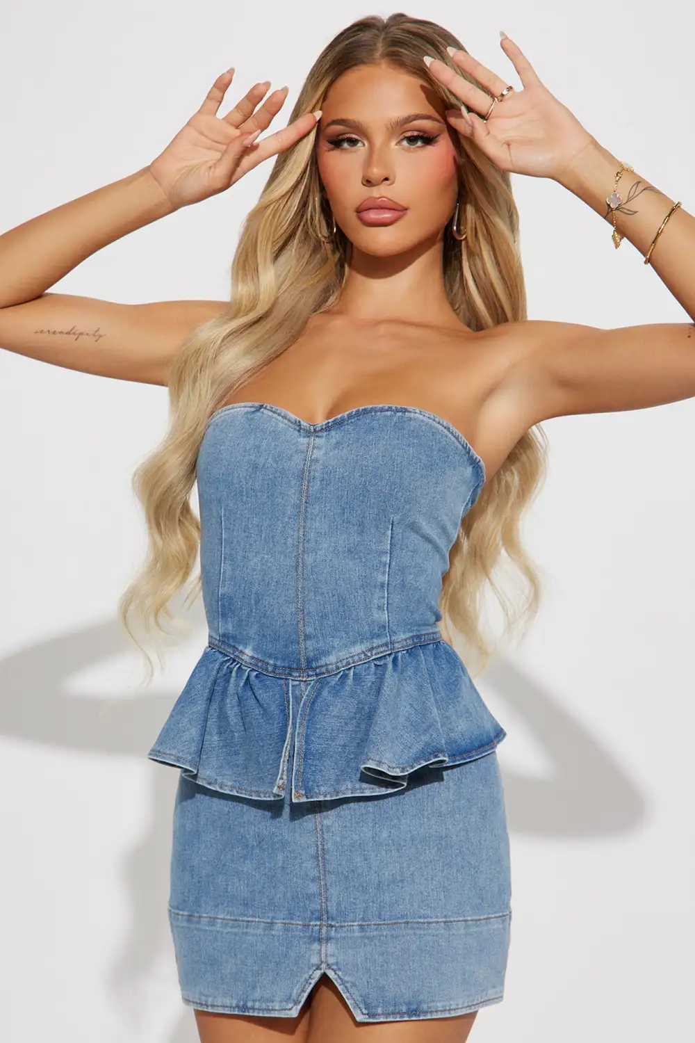 Arizona Denim Mini Dress - Light Wash