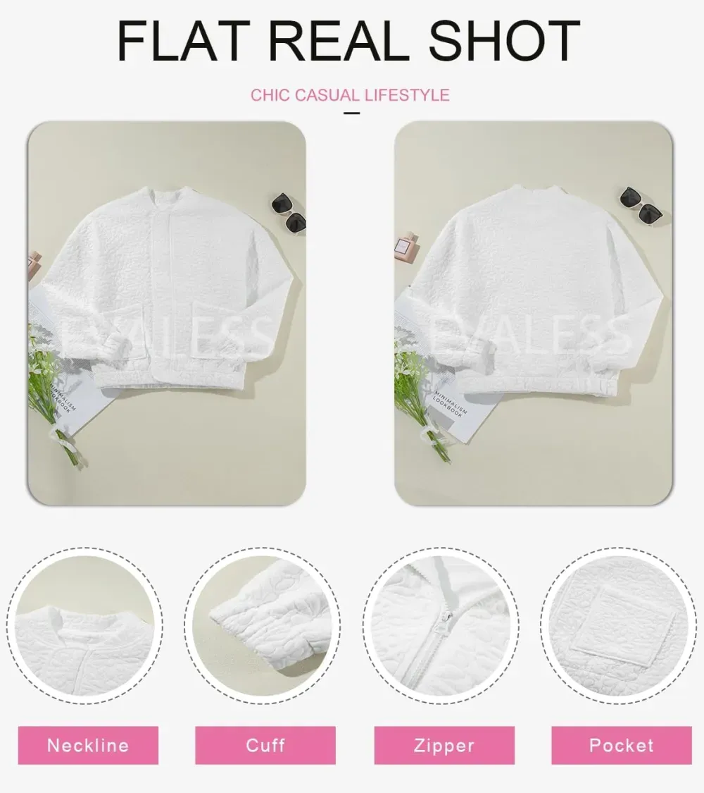 Jackets for Women Spring Fashion 2025 Cute Jacquard Coats Lightweight Zip Up Jackets Dressy Casual