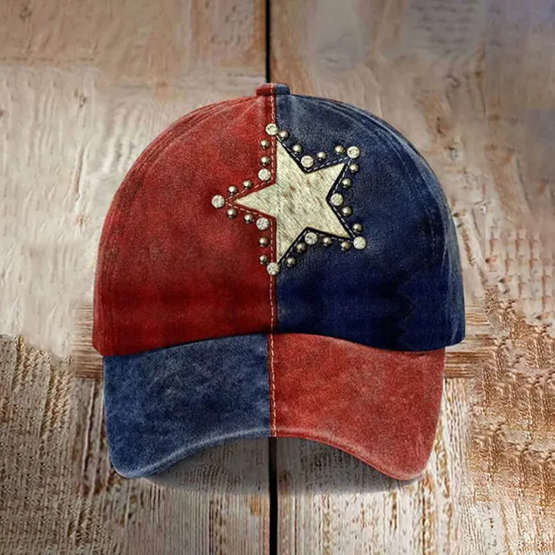 Unisex Vintage Flag Stars Printed Hat