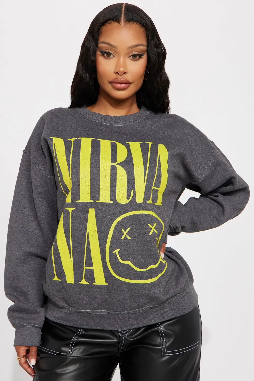 Lounge Act Nirvana Sweatshirt - Charcoal