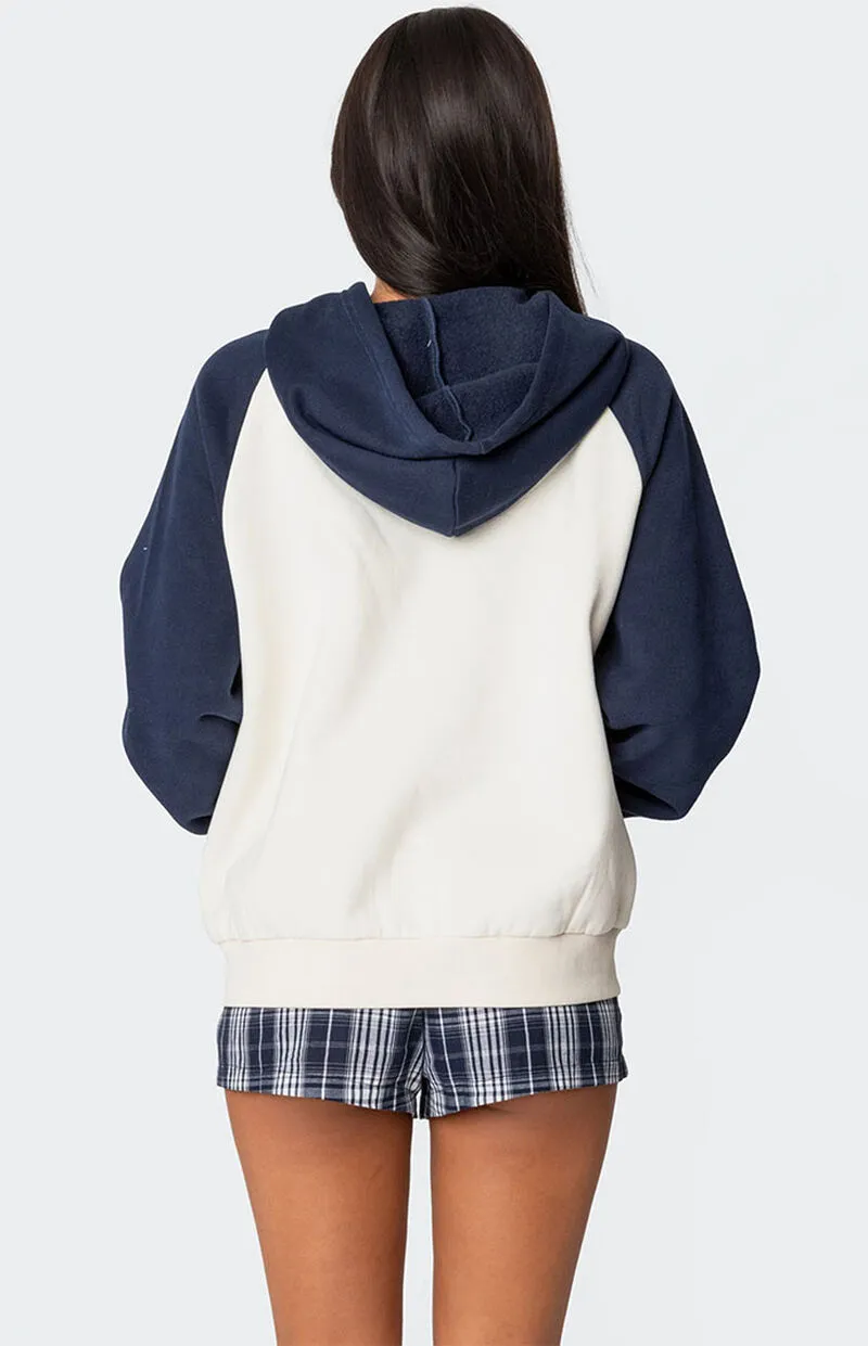 Edikted Raglan Bow Oversized Hoodie