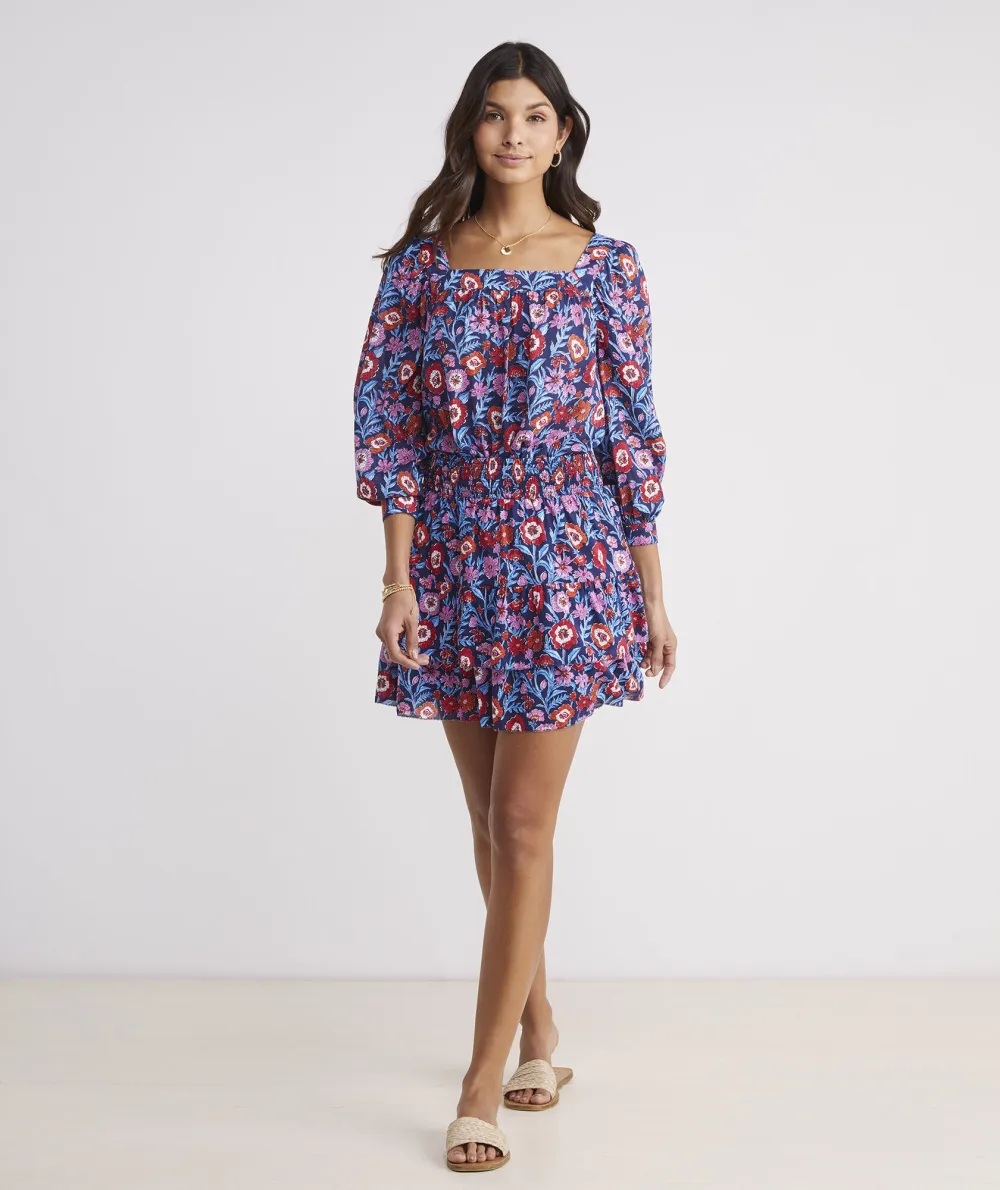 Tisbury Floral Square-Neck Top