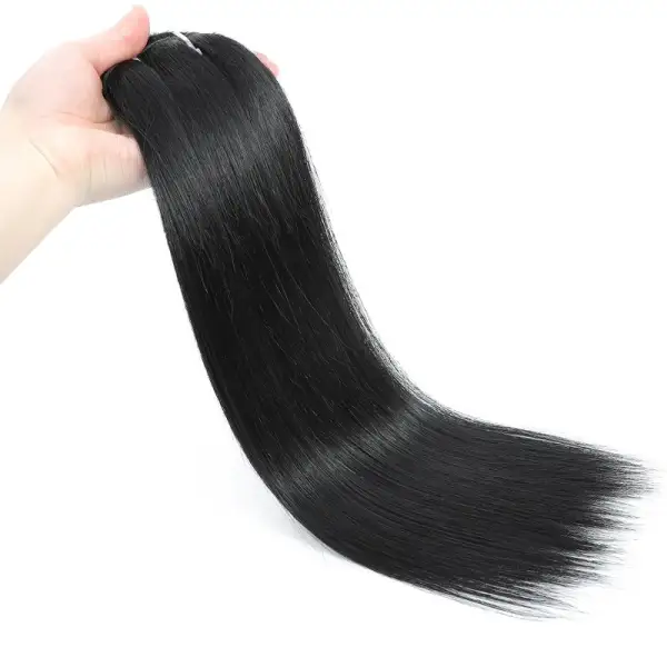 Straight Clip In Hair Extensions For Black Women Remy Human Hair 8pcs With 18 Clips