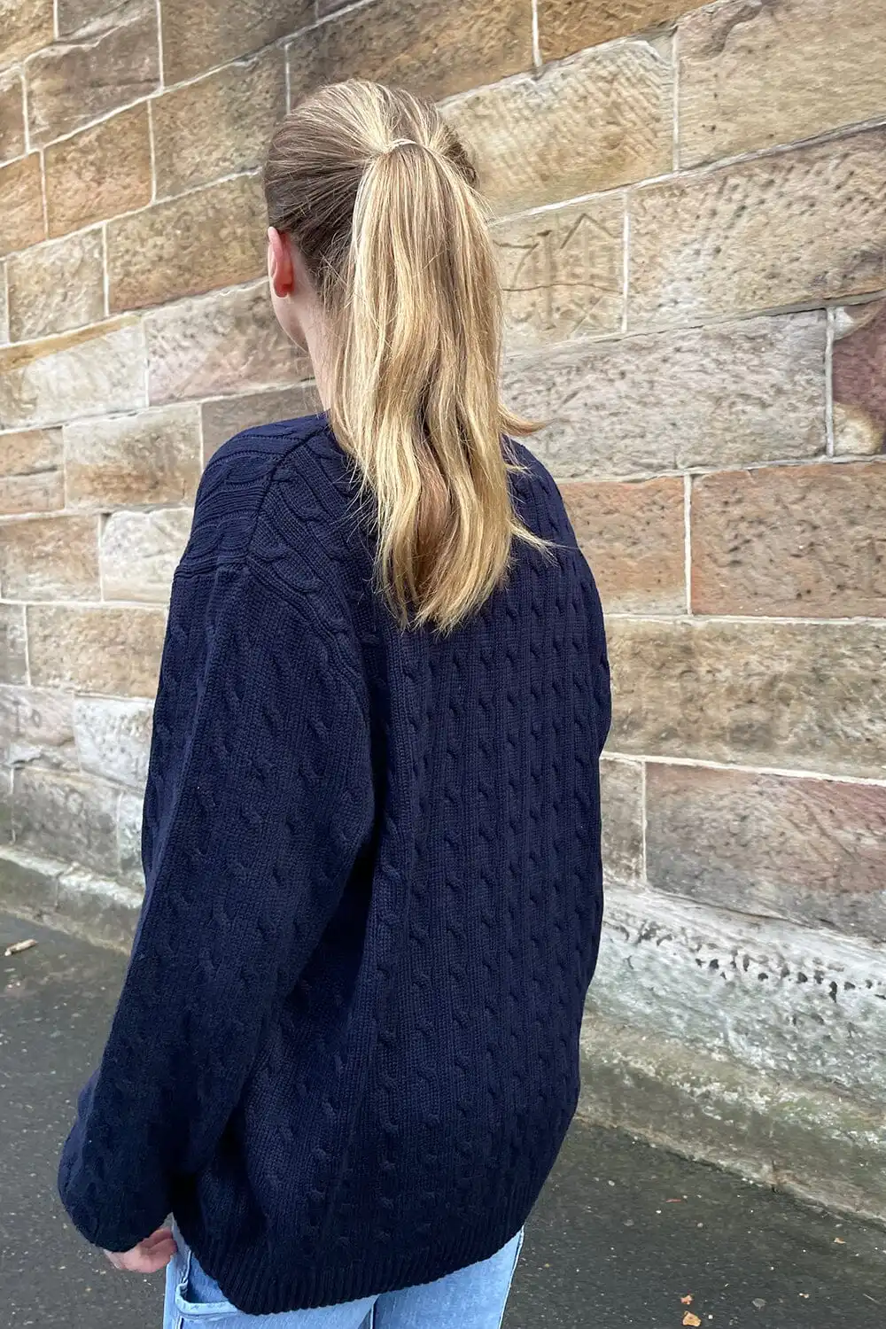 Amber Cotton Cable Knit Cardigan