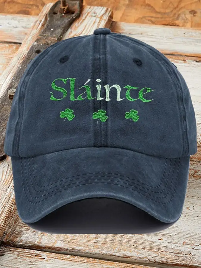 Saint Patrick's Day Slainte Printed Baseball Cap