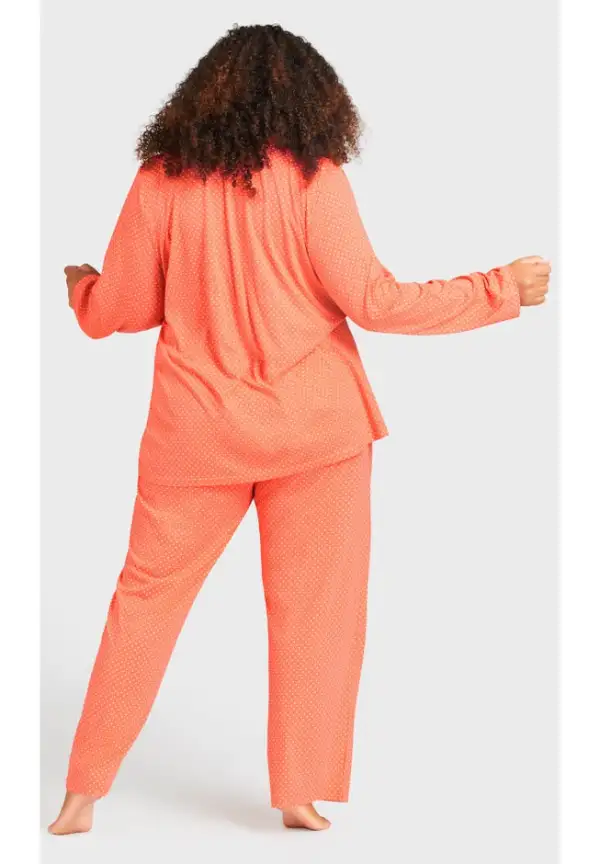 Button Print Sleep Top