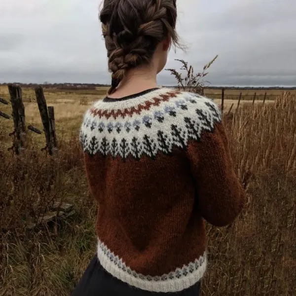 Vintage Button Icelandic Cozy Warm Sweater