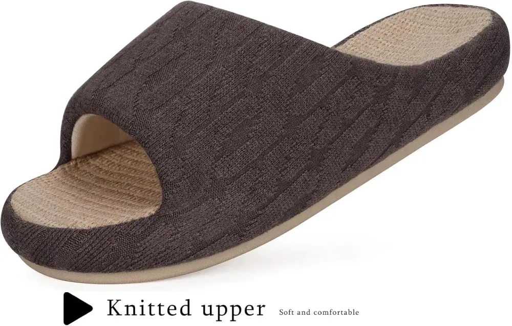 Slippers for Women Memory Foam Open Toe House Slippers Cute Comfy Bedroom Slides Slip on Slippers for Summer Indoor